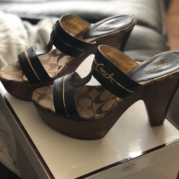 Coach Shoes - Size 8 Coach wedge sandals